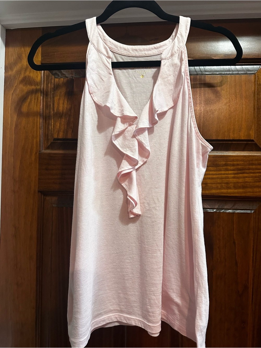 Lilly Pulitzer Pale Pink Ruffle Front Tank